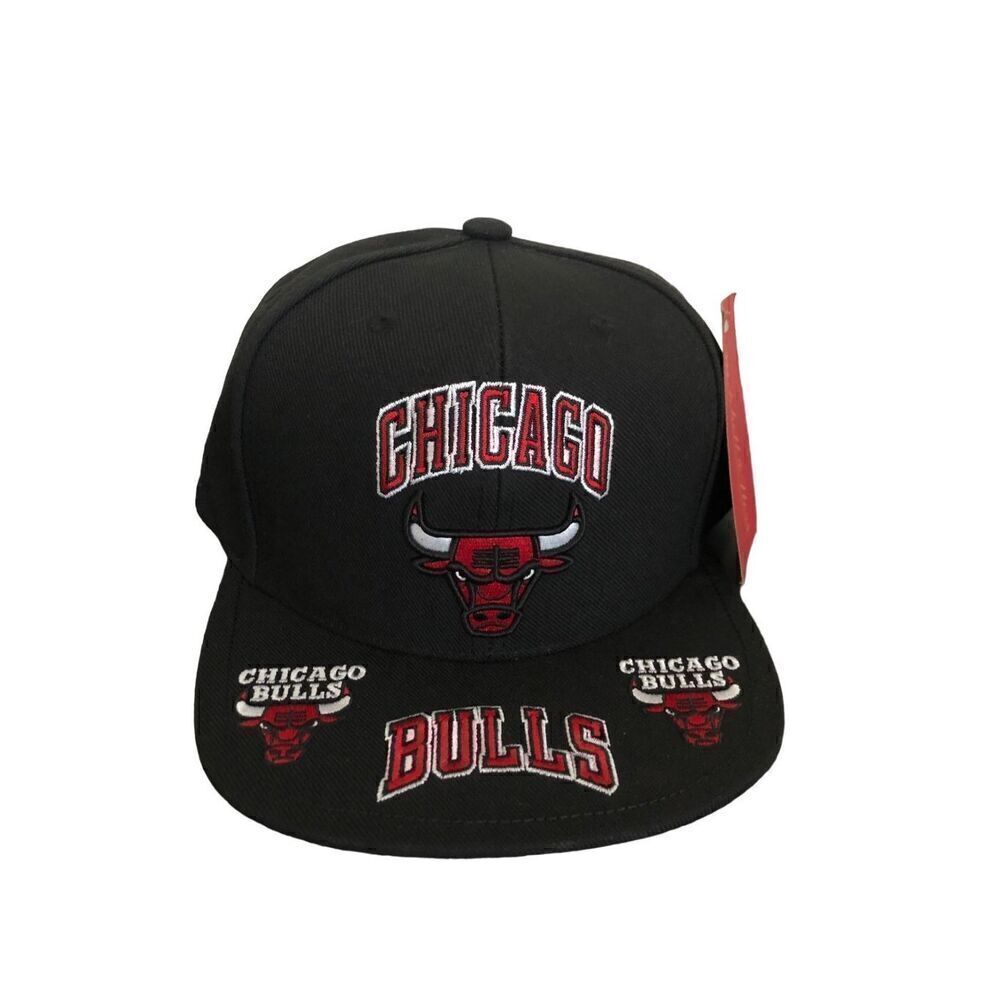 Mitchell and Ness Chicago Bulls Front Loaded SnapBack Hat One Size